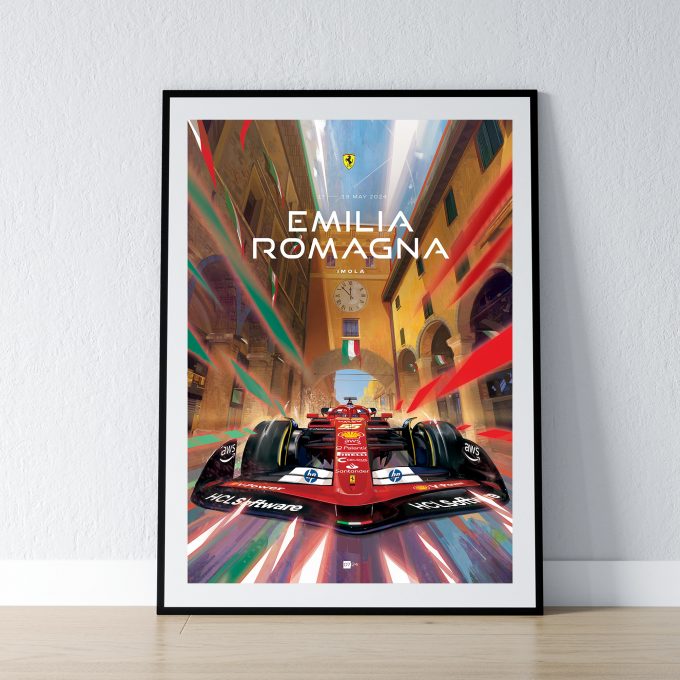 Emilia Romagna 2024 Ferrari F1 Poster