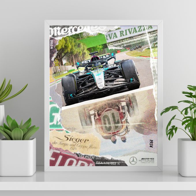 Emilia Romagna 2024 Mercedes F1 Poster