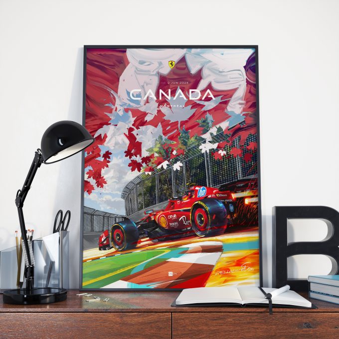 Canada 2024 Ferrari F1 Poster