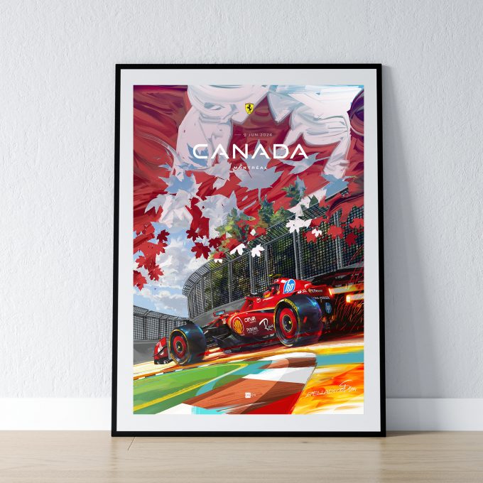 Canada 2024 Ferrari F1 Poster