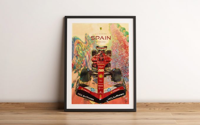 Spain 2024 Ferrari F1 Poster