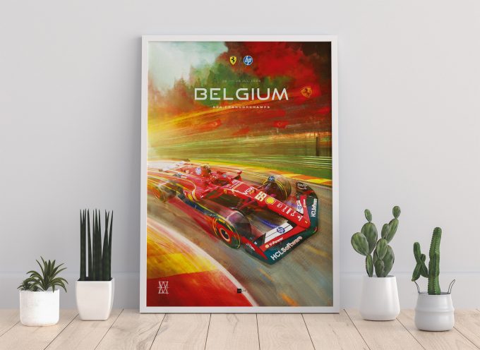 Belgium 2024 Ferrari F1 Poster