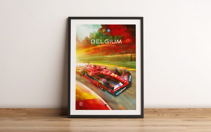 Belgium 2024 Ferrari F1 Poster