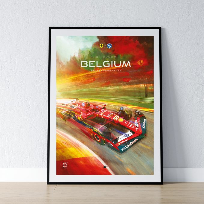 Belgium 2024 Ferrari F1 Poster