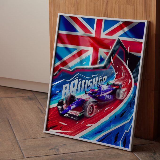 Great Britain 2024 Racing Bulls F1 Poster