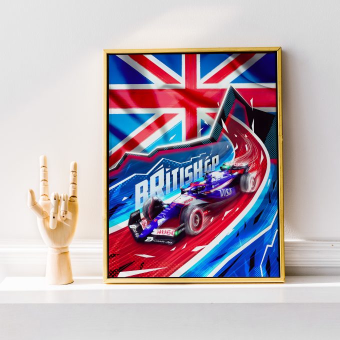 Great Britain 2024 Racing Bulls F1 Poster