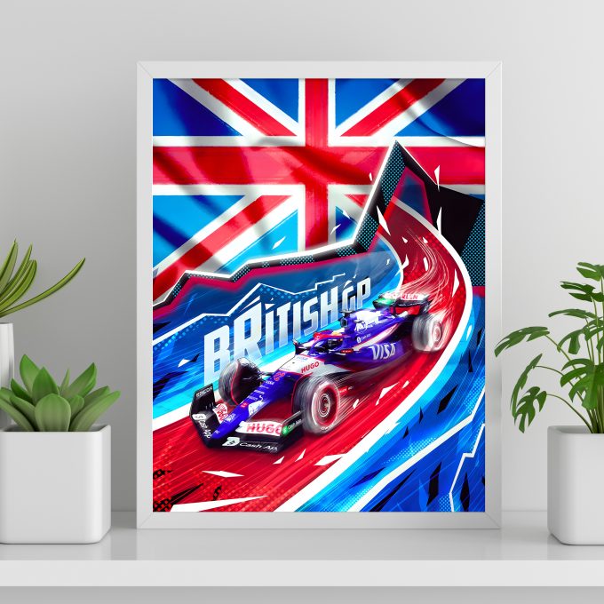 Great Britain 2024 Racing Bulls F1 Poster