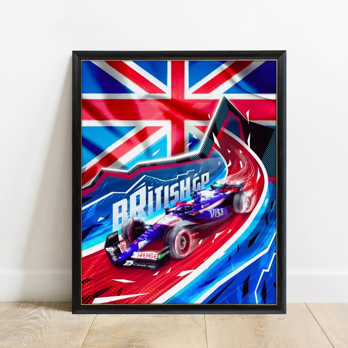 Great Britain 2024 Racing Bulls F1 Poster