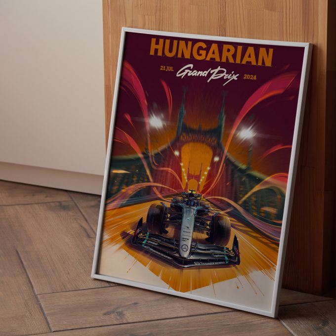 Hungary 2024 Mercedes F1 Poster