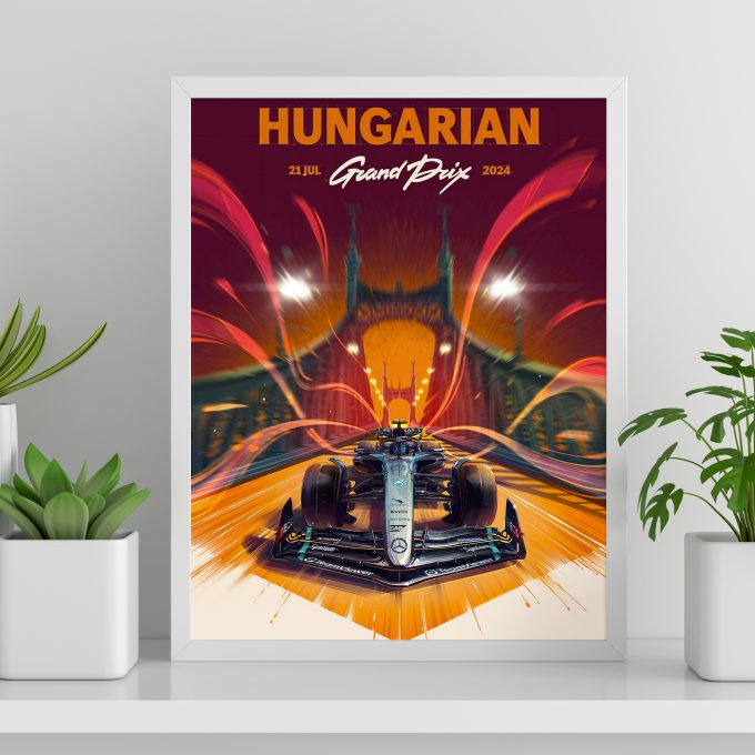 Hungary 2024 Mercedes F1 Poster