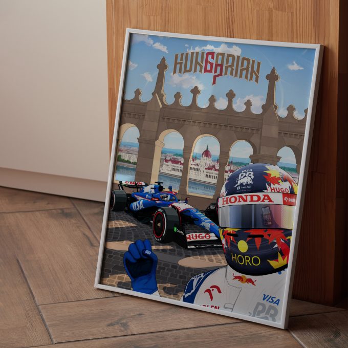 Hungary 2024 Racing Bulls F1 Poster