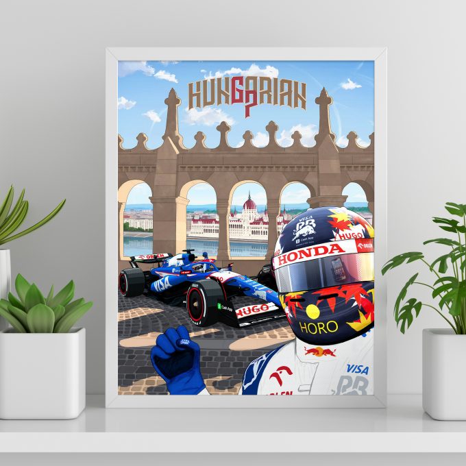 Hungary 2024 Racing Bulls F1 Poster