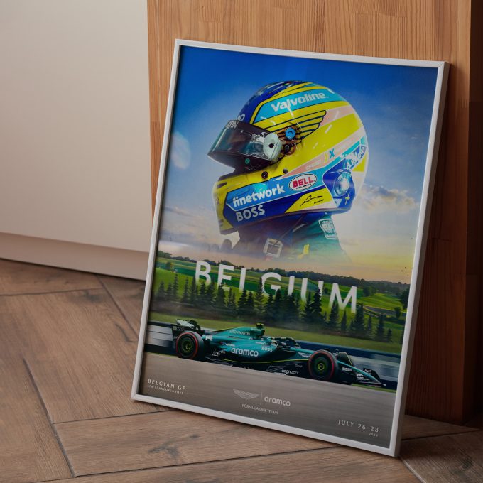 Belgium 2024 Aston Martin F1 Poster