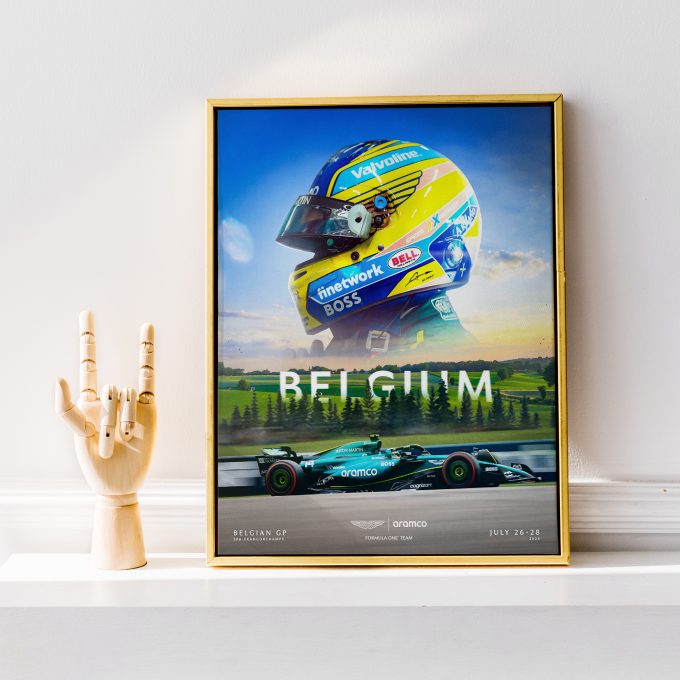 Belgium 2024 Aston Martin F1 Poster