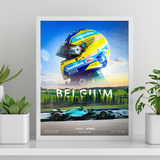 Belgium 2024 Aston Martin F1 Poster