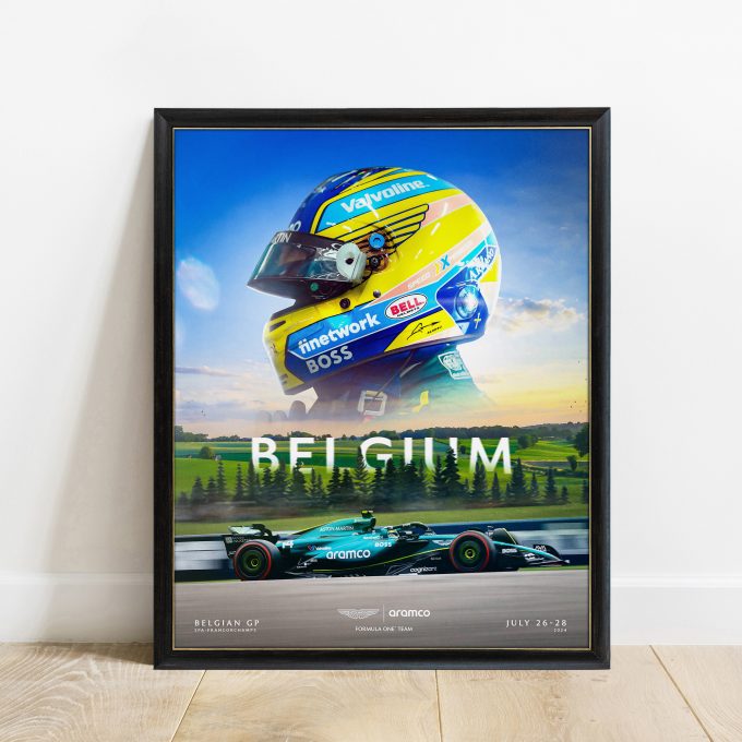 Belgium 2024 Aston Martin F1 Poster