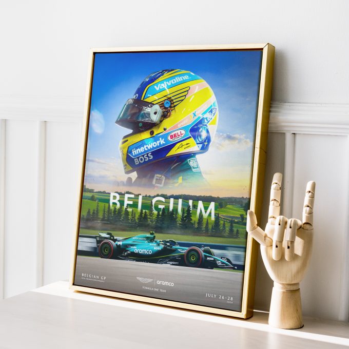 Belgium 2024 Aston Martin F1 Poster