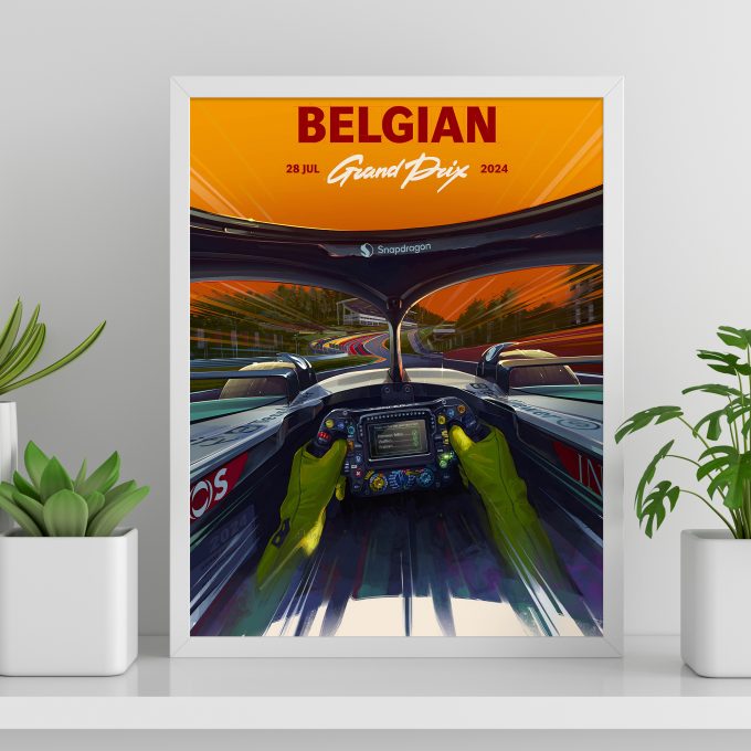 Belgium 2024 Mercedes F1 Poster