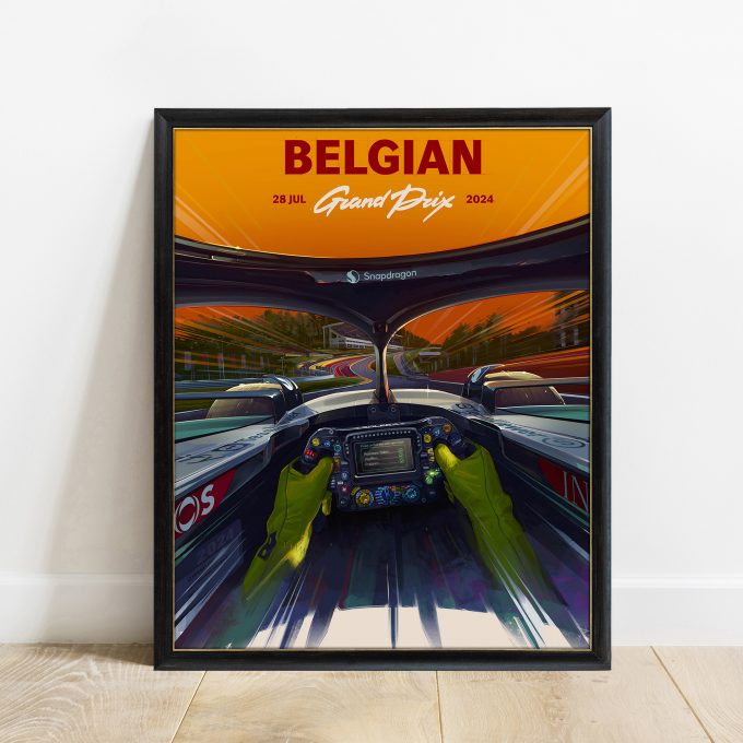 Belgium 2024 Mercedes F1 Poster