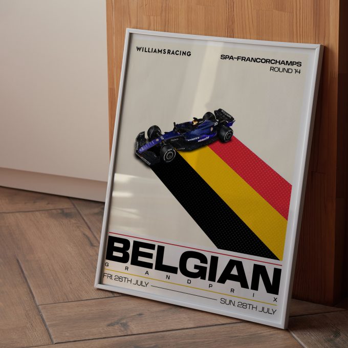 Belgium 2024 Williams F1 Poster