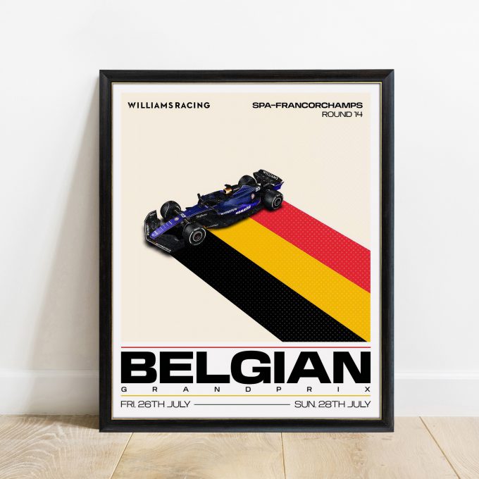 Belgium 2024 Williams F1 Poster