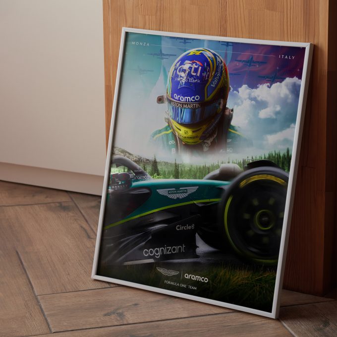 Italy 2024 Aston Martin F1 Poster