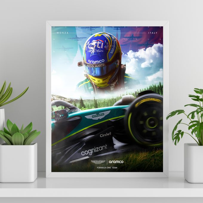 Italy 2024 Aston Martin F1 Poster