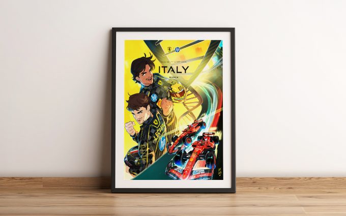 Italy 2024 Ferrari F1 Poster