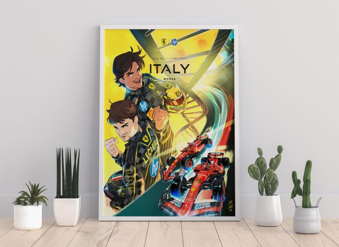 Italy 2024 Ferrari F1 Poster