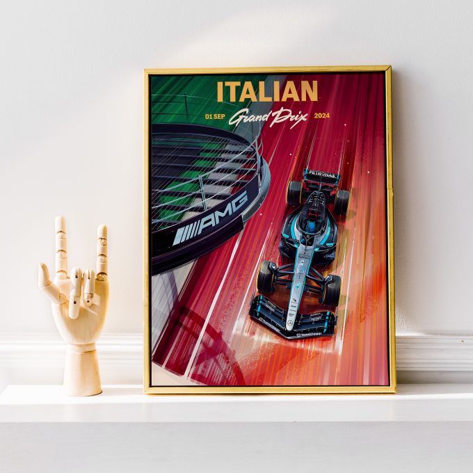 Italy 2024 Mercedes F1 Poster