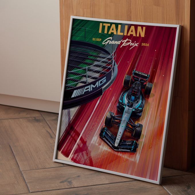 Italy 2024 Mercedes F1 Poster