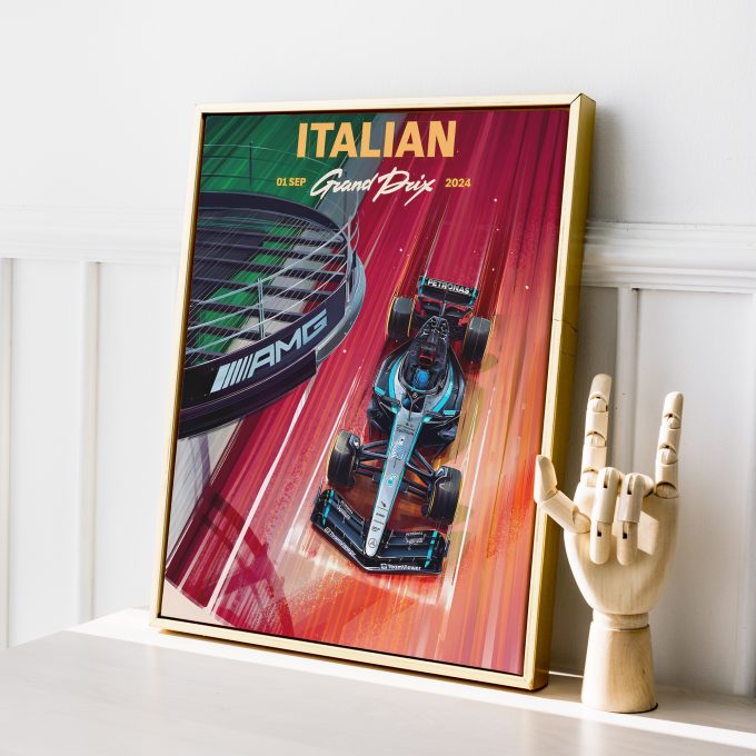 Italy 2024 Mercedes F1 Poster