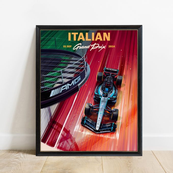 Italy 2024 Mercedes F1 Poster