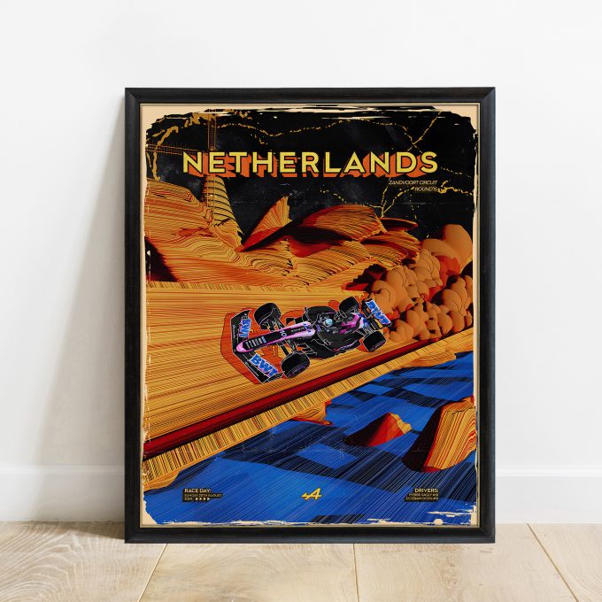 Netherlands 2024 Alpine F1 Poster