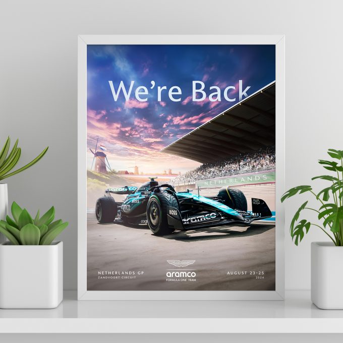 Netherlands 2024 Aston Martin F1 Poster