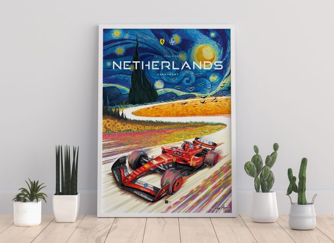 Netherlands 2024 Ferrari F1 Poster