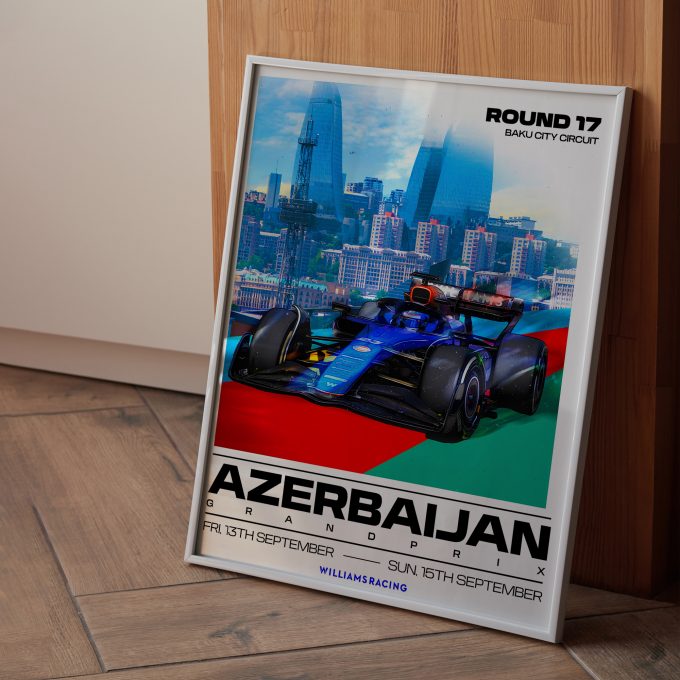 Azerbaijan 2024 Williams F1 Poster