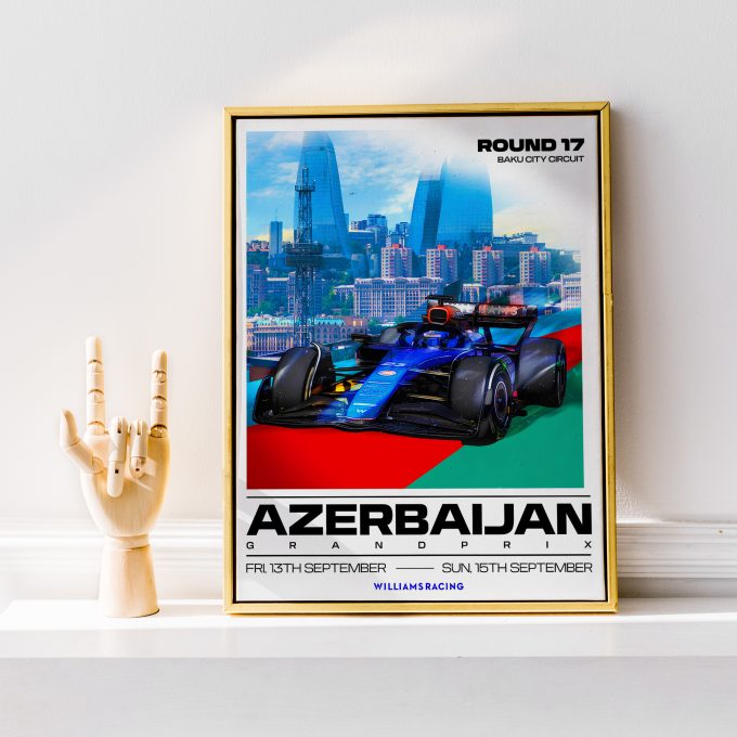 Azerbaijan 2024 Williams F1 Poster