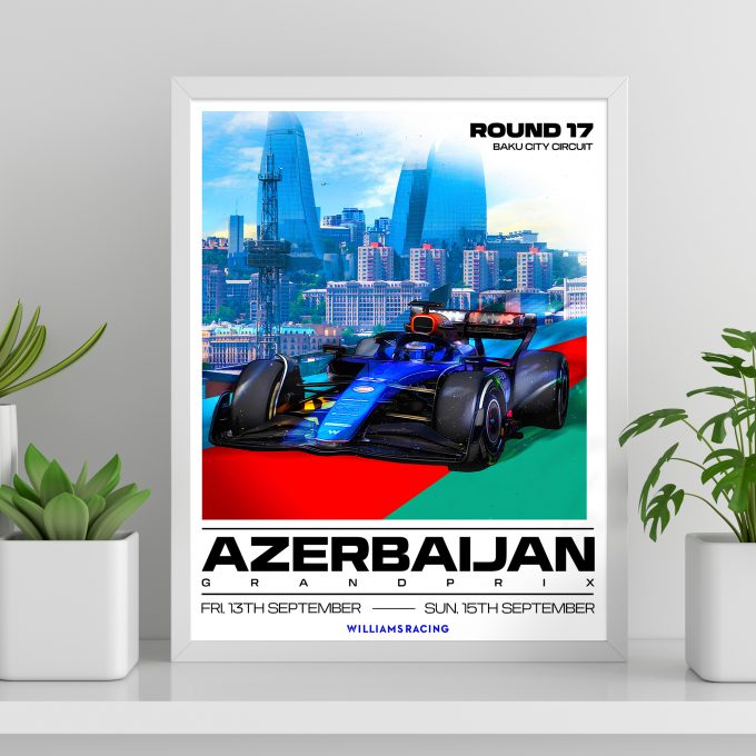 Azerbaijan 2024 Williams F1 Poster