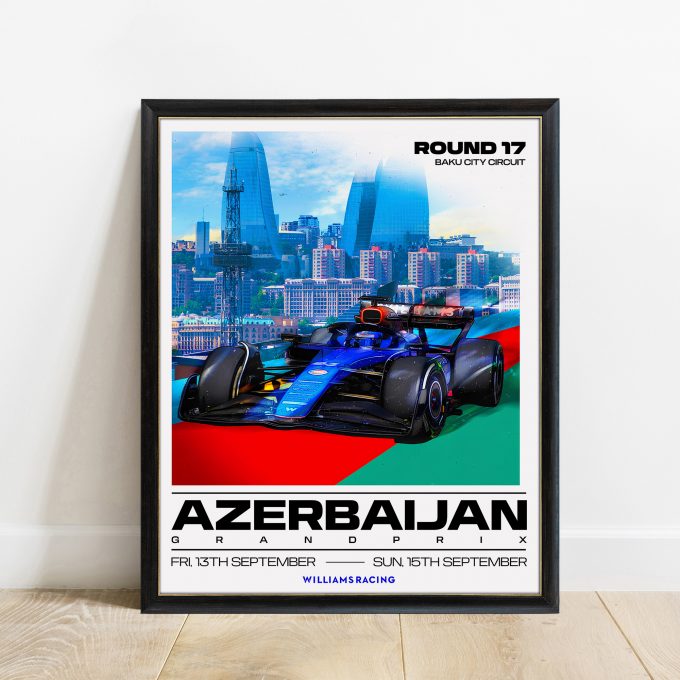 Azerbaijan 2024 Williams F1 Poster