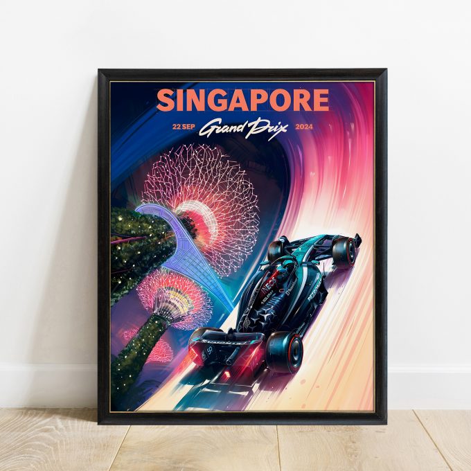 Singapore 2024 Mercedes F1 Poster