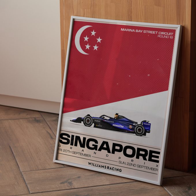 Singapore 2024 Williams F1 Poster