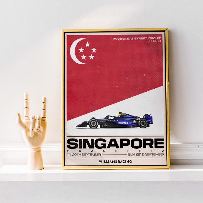 Singapore 2024 Williams F1 Poster