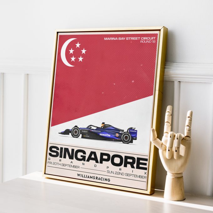 Singapore 2024 Williams F1 Poster