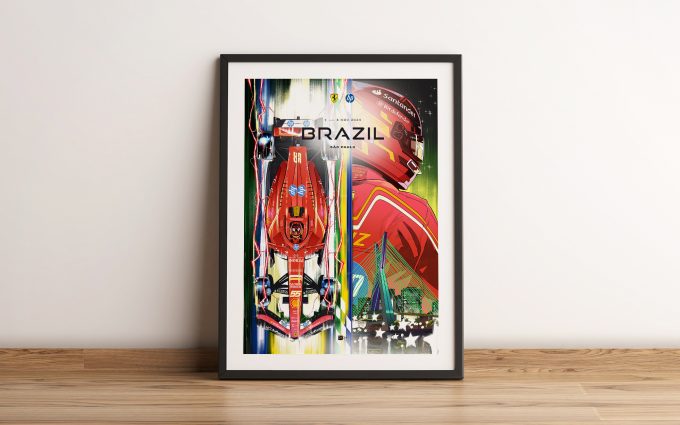 Brazil 2024 Ferrari F1 Poster