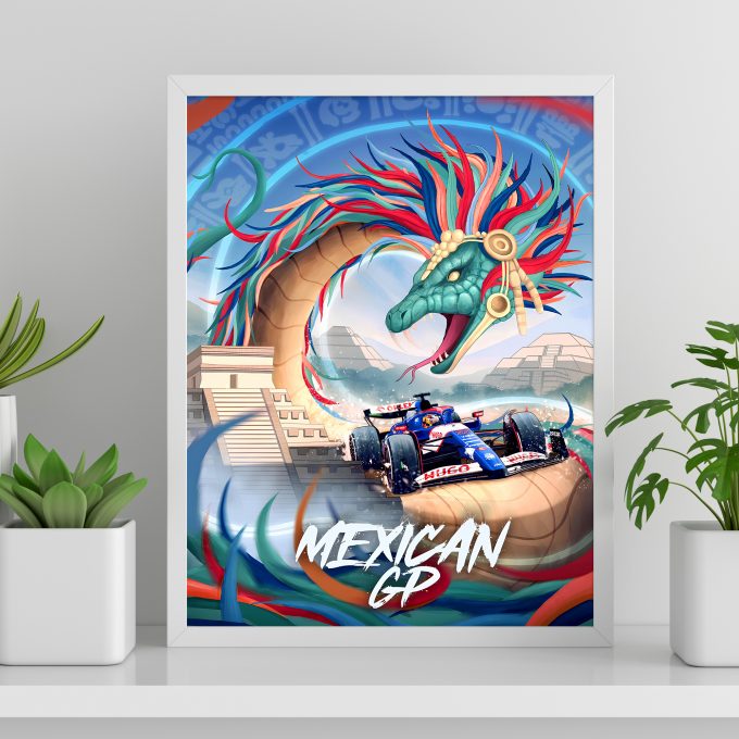 Mexico 2024 Racing Bulls F1 Poster