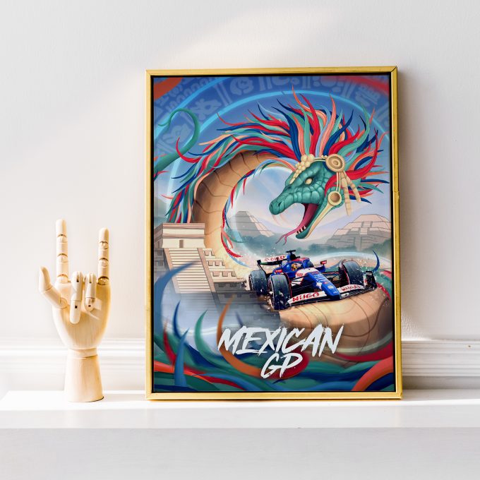 Mexico 2024 Racing Bulls F1 Poster