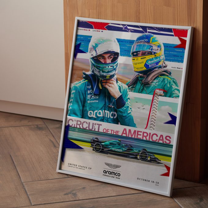 USA 2024 Aston Martin F1 Poster