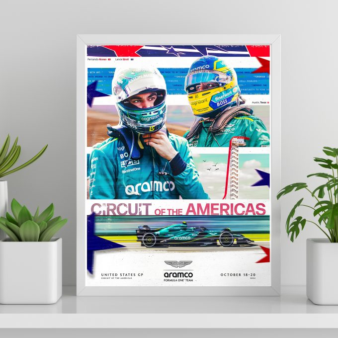 USA 2024 Aston Martin F1 Poster