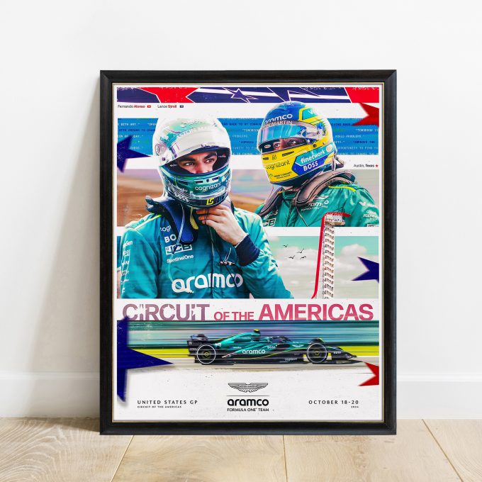 USA 2024 Aston Martin F1 Poster